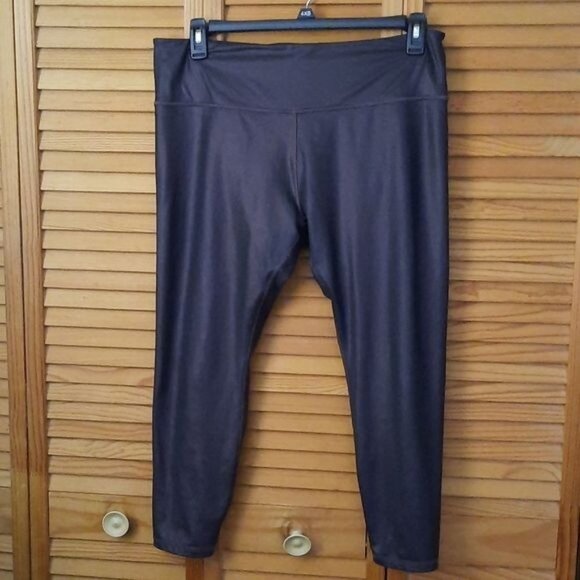 Athleta Purple Metalic Elation Ulta High Rise Tight Leggings Size XL